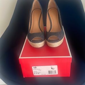 Coach Milan Denim Platform Espadrille Size: 6.5B